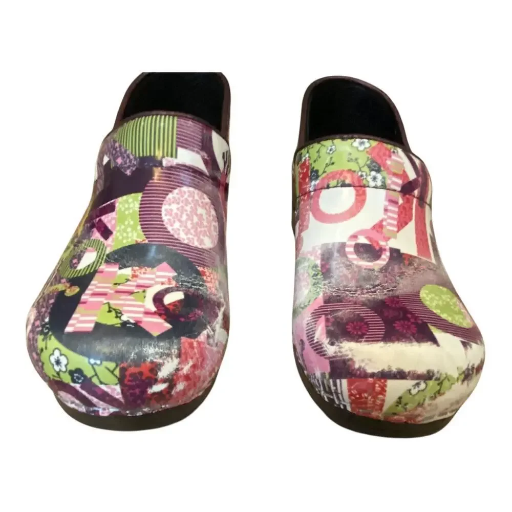 Koi by Sanita Professional Nurse Clogs Women’s EU 35 Colorful Patent Leather
